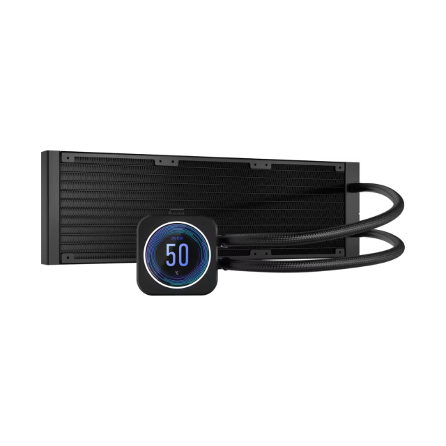 Enfriamiento Líquido Corsair iCUE H150i ELITE LCD XT | 360mm | Ventiladores AF RGB ELITE 120mm | Intel 1851 / 1700 | AMD AM4 / AM5 | Color Negro | CW-9060075-WW