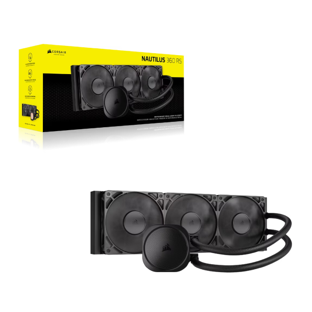 Enfriamiento Líquido Corsair NAUTILUS 360 RS | 360mm | 2100 RPM | AM5 / AM4 | LGA 1700 / 1851 | Negro | CW-9060089-WW