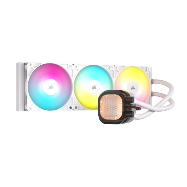 Enfriamiento Líquido Corsair Nautilus 360 RS ARGB | 360 mm | 2100 RPM | 10 a 36 dBA | AM5 / AM4 | LGA 1851 / 1700 | ARGB | Blanco | CW-9060095-WW