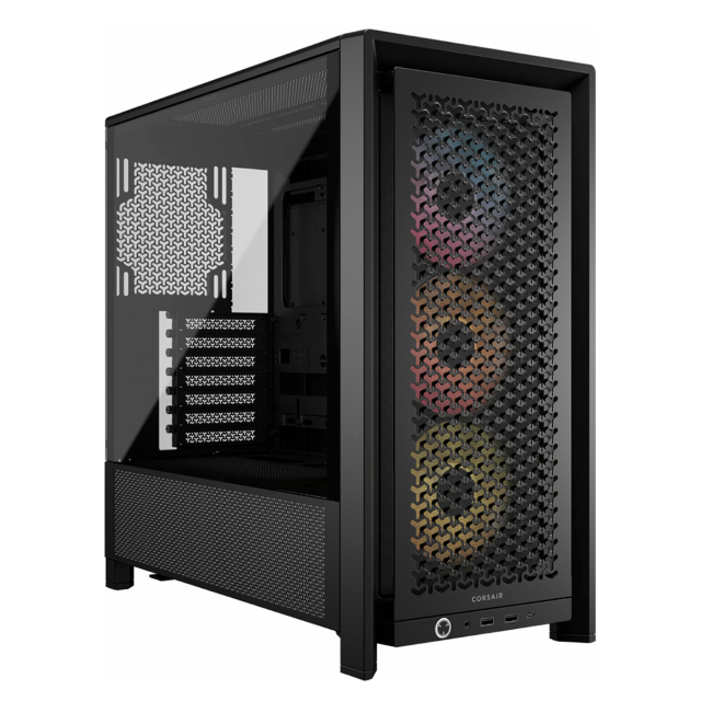 Gabinete Corsair FRAME 4000D RS ARGB / Midi-Tower, ATX/EATX/Micro-ATX/Mini-ITX / USB 3.0 / Sin Fuente / 3 Ventiladores Instalados / Negro / CC-9011296-WW
