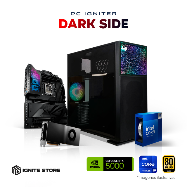 PC Igniter Dark Side | Intel Core i9 14900K | RTX ADA 5000 32GB | 96GB de RAM | SSD 4TB  