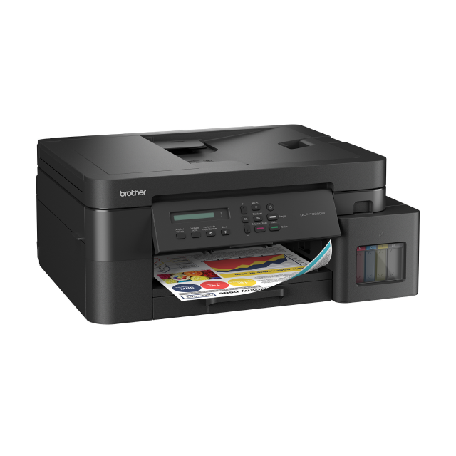 Impresora Multifuncional Brother DCP-T830DW InkBenefit Tank | Conectividad inalámbrica / USB 2.0 | Impresión dúplex | 30 ppm negro/26 ppm color | Incluye kit de tintas | DCPT830DW