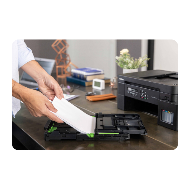 Impresora Multifuncional Brother DCP-T830DW InkBenefit Tank | Conectividad inalámbrica / USB 2.0 | Impresión dúplex | 30 ppm negro/26 ppm color | Incluye kit de tintas | DCPT830DW