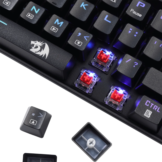 Teclado Inalámbrico Redragon Deimos K599 | Compacto 70% | Switches Redragon Red | Inglés | K599-KRS