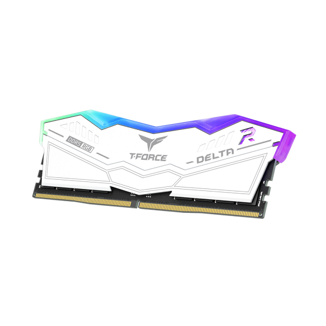 Kit de Memoria RAM DDR5 32GB (16GB x 2) | 5200MHz | TeamGroup T-Force Delta RGB White | FF4D532G5200HC40CD01