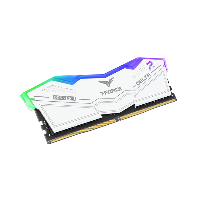 Kit de Memoria RAM DDR5 32GB (16GB x 2) | 5200MHz | TeamGroup T-Force Delta RGB White | FF4D532G5200HC40CD01