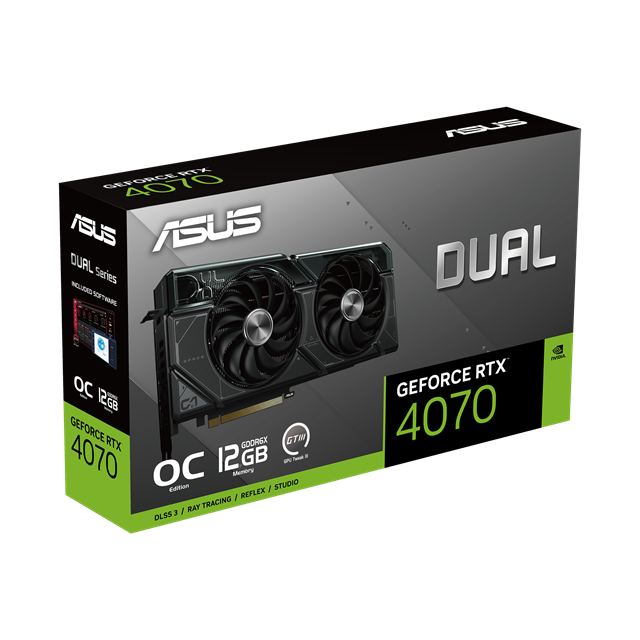 TARJETA DE VIDEO ASUS DUAL GeForce RTX  4070 SUPER OC EDITION 12GB GDDR6X DUAL-RTX4070S-O12G