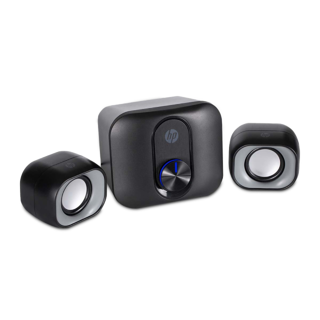 Bocinas HP DHS-2111S | Mini Subwoofer | Alimentación USB | Jack 3.5 mm | PC / Móvil / Nintendo Switch | Negro | DHS-2111S