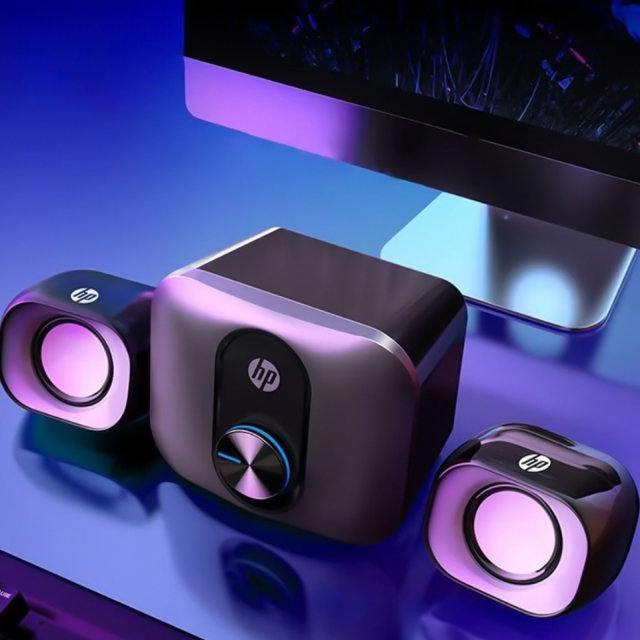 Bocinas HP DHS-2111S | Mini Subwoofer | Alimentación USB | Jack 3.5 mm | PC / Móvil / Nintendo Switch | Negro | DHS-2111S