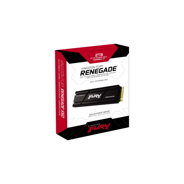 Unidad SSD Kingston FURY Renegade | 2TB | M.2 | NVMe |  7300MBS/s Lectura / 7000MB/s Escritura | PCI Express 4.0 | Listo para PS5 | Disipador | SFYRDK/2000G