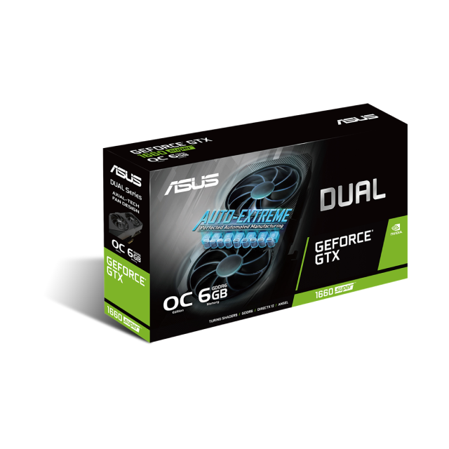 Tarjeta de Video ASUS Dual GeForce GTX 1660 SUPER OC | 6GB | GDDR6 EVO | DUAL-GTX1660S-O6G-EVO