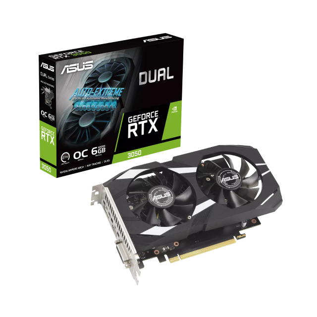 Tarjeta de Video ASUS NVIDIA Dual GeForce RTX 3050 OC | 6GB 128-bit GDDR6 | PCI Express 4.0 | DUAL-RTX3050-O6G