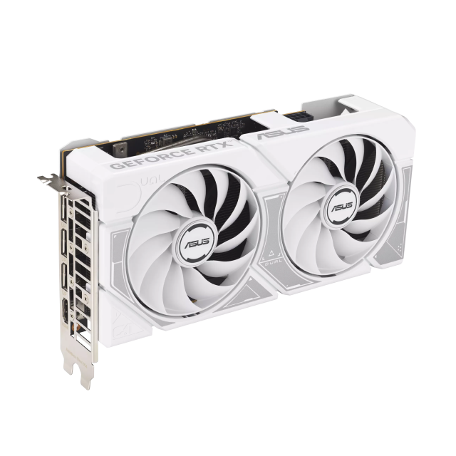 Tarjeta de Video ASUS Dual GeForce RTX 5060 White OC Edition | 8GB GDDR7 | PCI Express 5.0 | 128 Bits | Blanco | DUAL-RTX5060-O8G-WHITE
