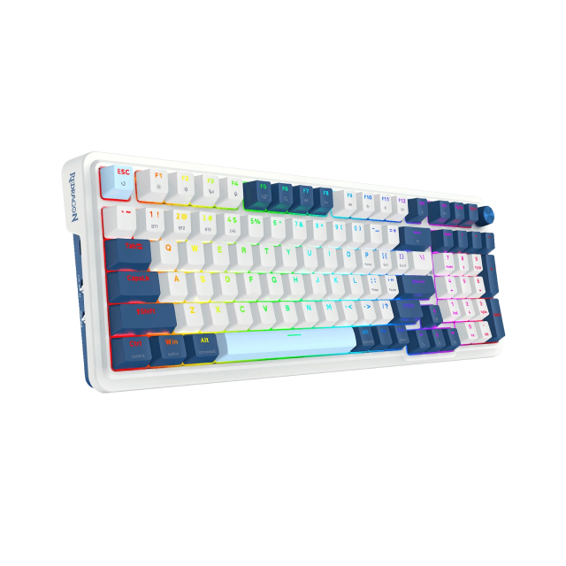 Teclado Mecánico Inalámbrico Redragon EISA K686 PRO | 96% / 98 Teclas | Switch Red |  2.4Ghz  / Bluetooth / USB-C | RGB | Inglés | K686WB-RGB-PRO