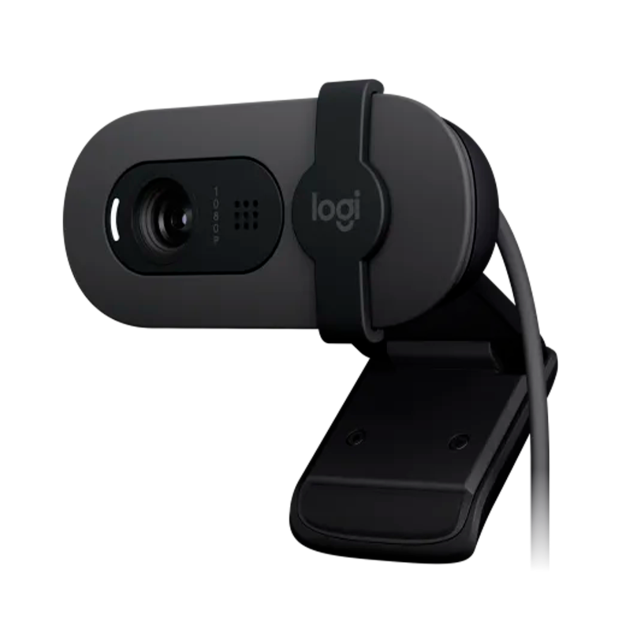 Webcam Logitech Brio 100 │ 2M │ 1920x1080 Pixeles │ USB-A │ Graphite │ 960-001586