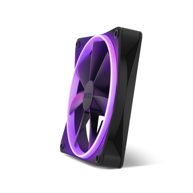 Kit de 2 Ventiladores NZXT F140 RGB | 140mm | 500-1800 r. p. m. | 20-32,5 dBA | PWM de 4 pines | Color Negro | RF-R14DF-B1