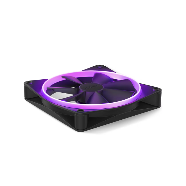 Kit de 2 Ventiladores NZXT F140 RGB | 140mm | 500-1800 r. p. m. | 20-32,5 dBA | PWM de 4 pines | Color Negro | RF-R14DF-B1