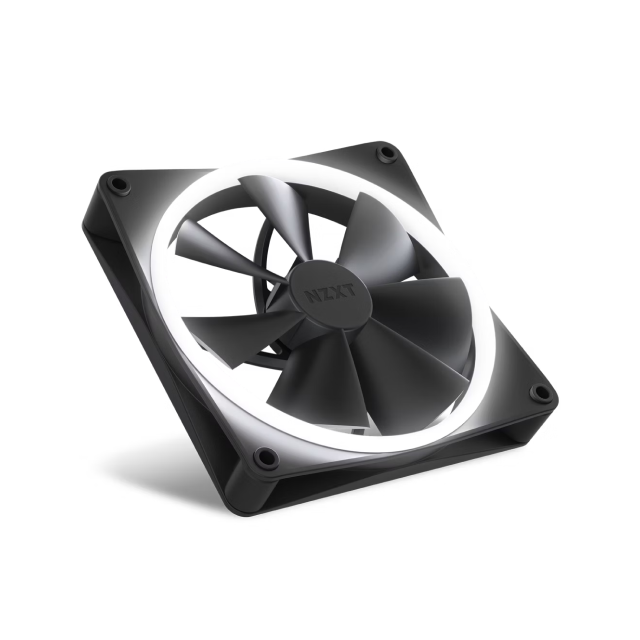 Kit de 2 Ventiladores NZXT F140 RGB | 140mm | 500-1800 r. p. m. | 20-32,5 dBA | PWM de 4 pines | Color Negro | RF-R14DF-B1