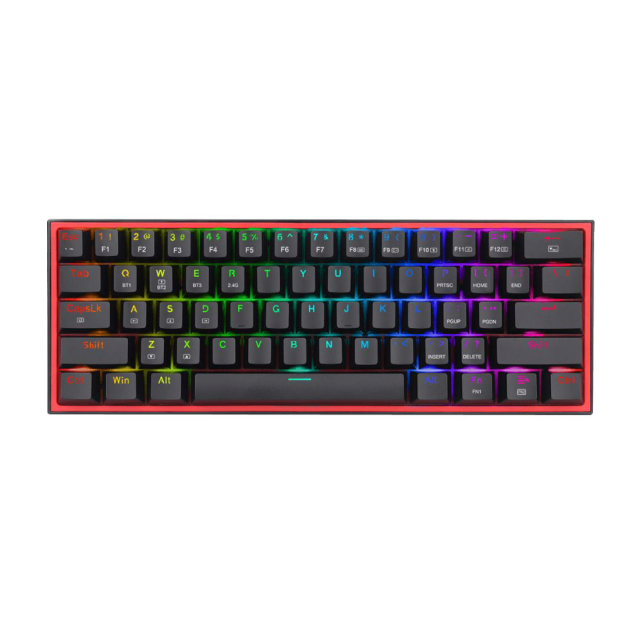 Teclado Gamer Redragon Fizz Pro K616 RGB |Teclado Mecánico | Switch Red | Inalámbrico | Negro | K616-RGB BK-SP