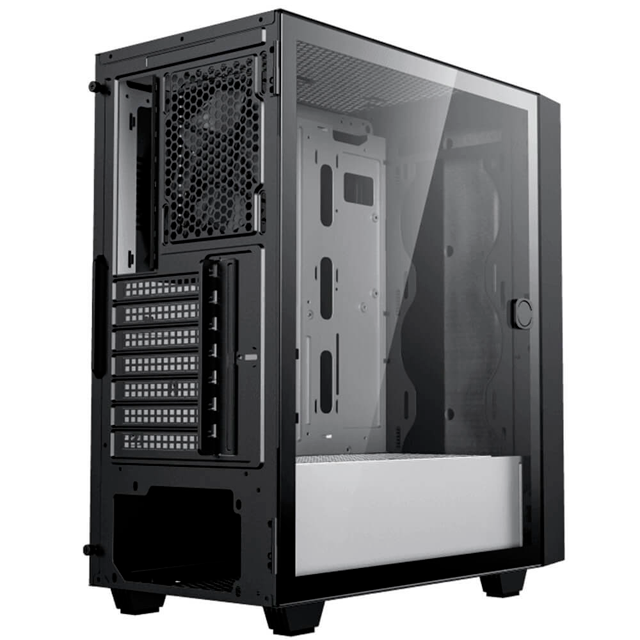 GABINETE MUNFROST FULGOR NEGRO RGB ATX CRISTAL TEMPLADO ARGB EATX 1 VENTILADOR