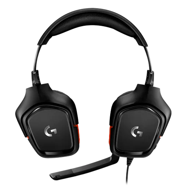 DIADEMA GAMER LOGITECH G332 BLACK/RED CON MICROFONO - 3.5MM - G332