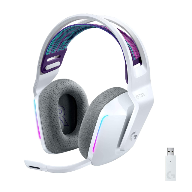 DIADEMA INALAMBRICA LOGITECH G733 RGB BLANCO PS4|PC USB  / 981-000882