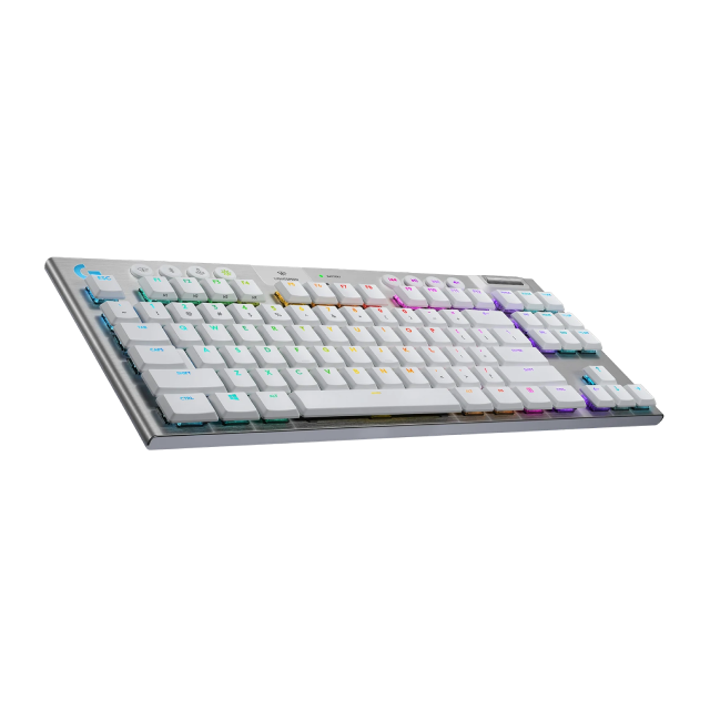 Teclado Gamer Logitech G915 TKL | Inalámbrico | 40hrs batería | Interruptores Mecánicos | Inglés Táctil | RGB | Controles Multimedia / Rueda de Volumen | 920-009660