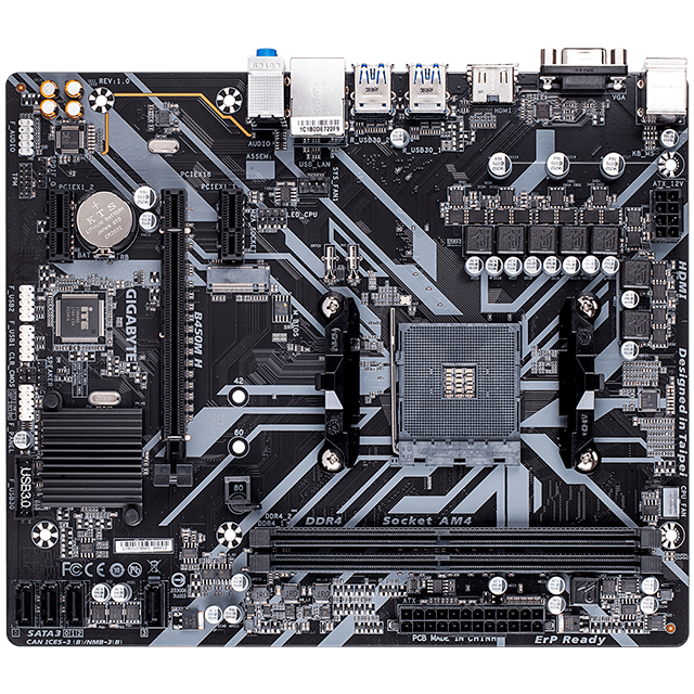 TARJETA MADRE GIGABYTE B450M H SOCKET AM4 AMD MICRO ATX - GA-B450M-H