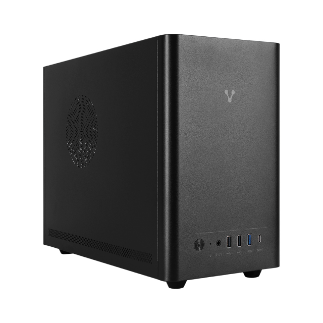 Gabinete MiniTorre Vorago GAB-210 | Micro-ATX | Mini-ITX | USB 3.0 / 2.0 / Tipo C | Inluye Fuente de Poder de 500W y 1 ventilador 80mm | GAB-210-BK