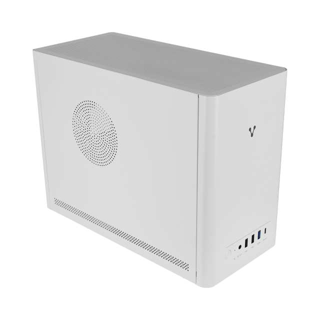 Gabinete MiniTorre Vorago GAB-210 | Micro-ATX | Mini-ITX | USB 3.0 / 2.0 / Tipo C | Inluye Fuente de Poder de 500W y 1 ventilador 80mm | GAB-210-WH