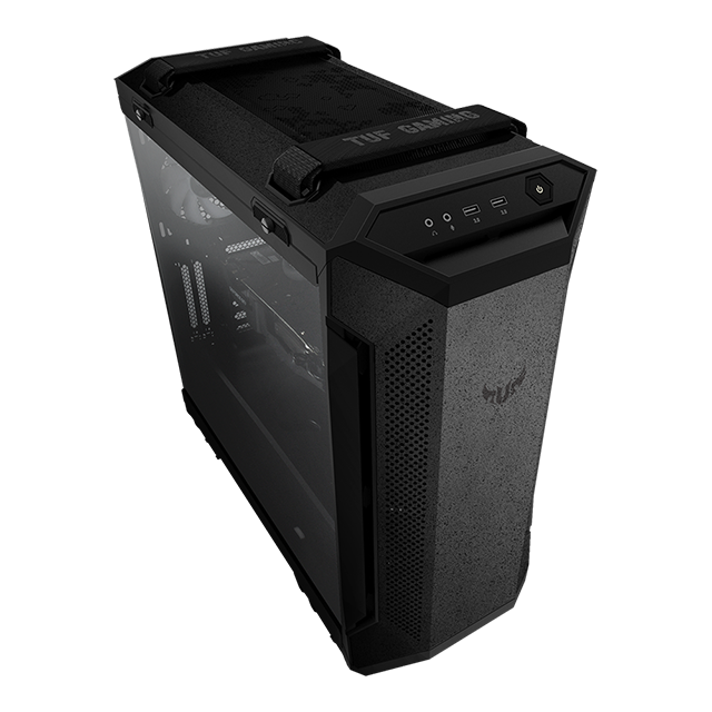 Gabinete ASUS TUF GAMING GT501 | Negro | E-ATX  | 3 ventiladores ARGB Y 1 ventilador preinstalado | TUF GAMING GT501