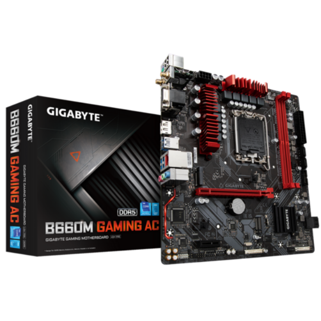 TARJETA MADRE GIGABYTE B660M GAMING AC - MATX LGA1700 DDR5 - B660M GAMING AC