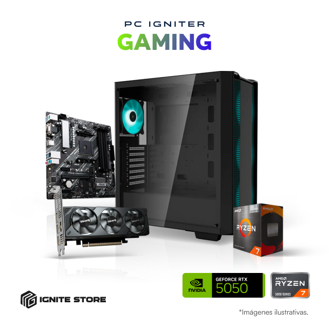 PC Igniter Gaming | R7 5700G | RTX 5050 8GB | 16GB de RAM | SSD 1TB