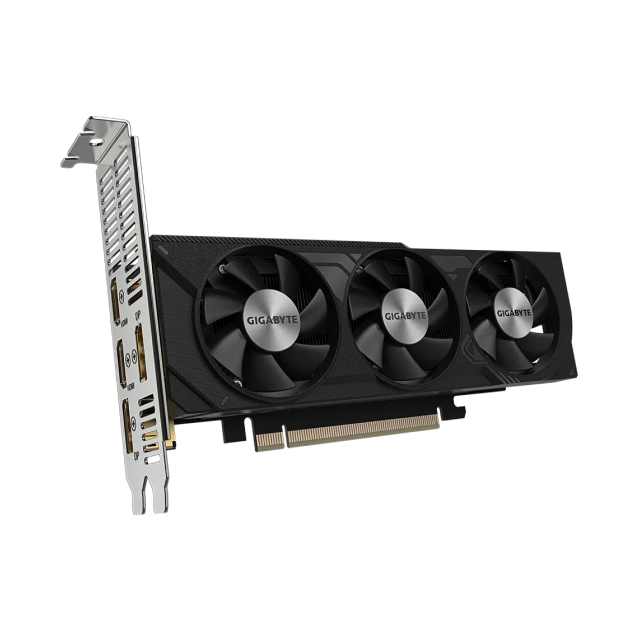 Tarjeta de Video GIGABYTE GeForce RTX 4060 OC Low Profile 8G | 8 GB GDDR6 | 128 bit | PCI-E 4.0 | DisplayPort 1.4a x 2 / HDMI 2.1a x 2 | GV-N4060OC-8GL