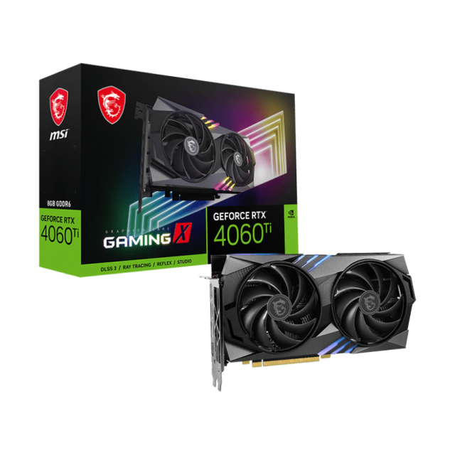 Tarjeta de Video MSI RTX 4060 Ti GAMING X 8G | 8GB GDDR6 | 128-bit | RTX 4060 TI GAMING X 8G