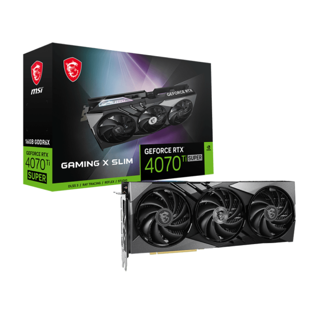 Tarjeta de Video MSI NVIDIA GeForce RTX 4070 Ti SUPER 16G GAMING X SLIM | 16GB | GDDR6X | 256 bit | 2685 MHz | 824142347065-M