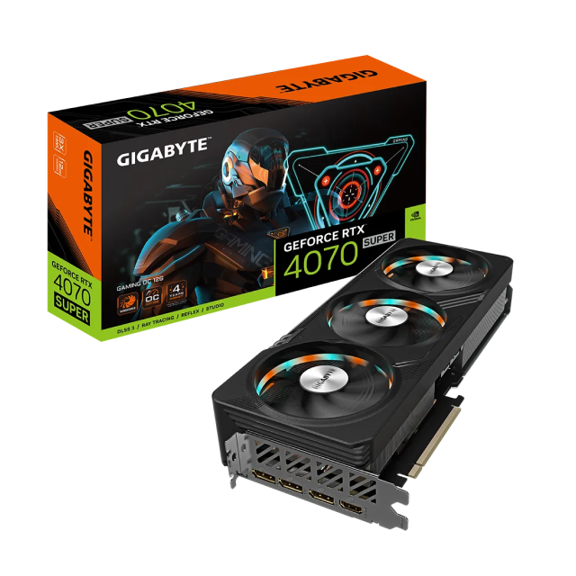 Tarjeta de Video GIGABYTE RTX 4070 SUPER GAMING OC | 12GB GDDR6X | 192 bit | PCI-E 4.0 | GV-N407SGAMING OC-12GD