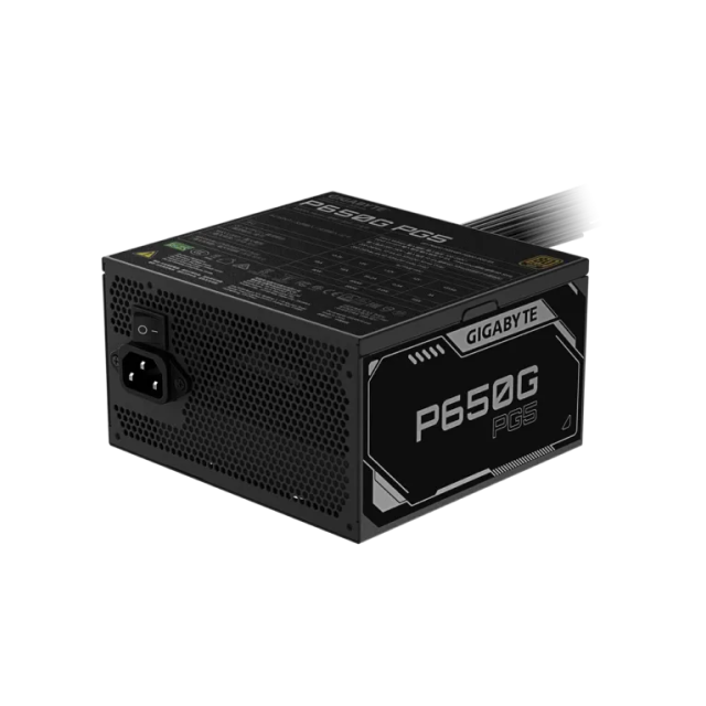 Fuente de Poder Gigabyte P650G PG5 | 650W | 80 PLUS Gold | 24-pin ATX | 120 mm | No Modular | Negro | GP-P650G PG5