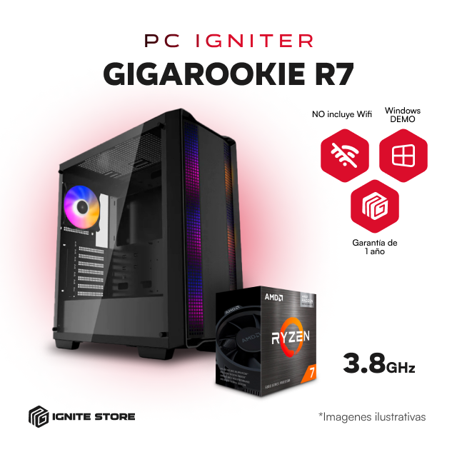 PC IGNITER GIGAROOKIE R7 5700G - 16GB + 500GB SSD