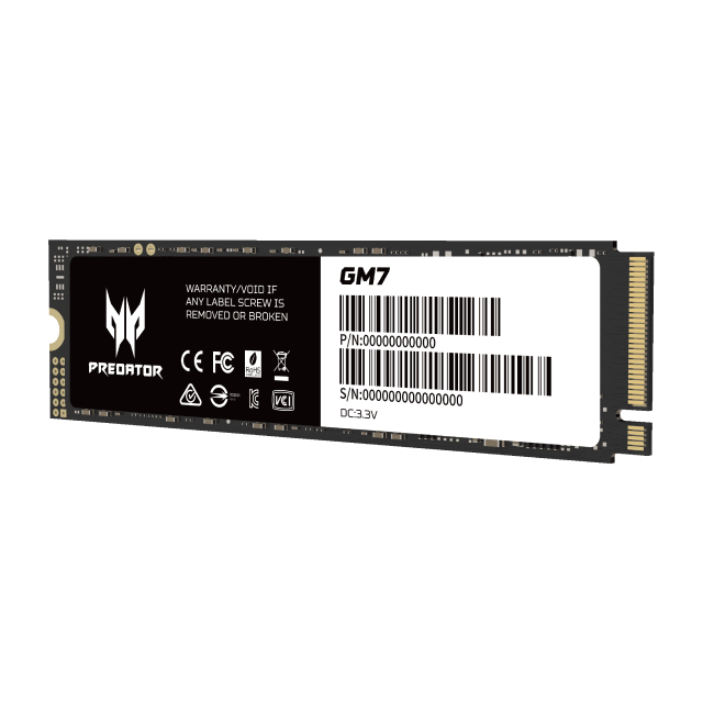 Unidad SSD Acer Predator GM7 | 2TB | M.2 PCIe / Gen 4 / NVMe | Hasta 7200MB/s Lectura | Hasta 6300MB/s Escritura | BL.9BWWR.119