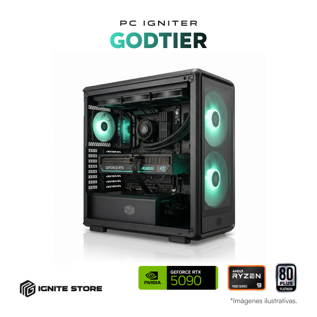 PC Gamer Igniter GodTier | R9 9950X3D2 | RTX 5090 32GB | 128GB de RAM | SSD 4TB