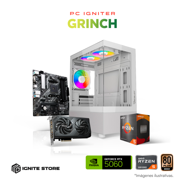 PC Igniter Grinch | R5 5500X3D | RTX 5060 8GB | 16GB de RAM | SSD 1TB