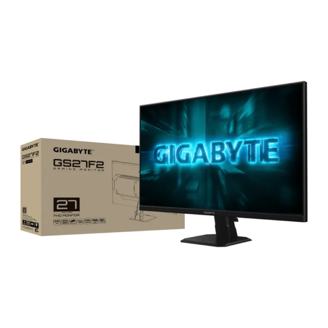 Monitor Gamer Plano Gigabyte GS27F2 | 27" | 1920 x 1080 (FHD) | IPS | 240Hz | 1ms (MPRT) | HDR10 | HDMI 2.0 / DisplayPort 1.4 / Jack 3.5mm | Negro | GS27F2