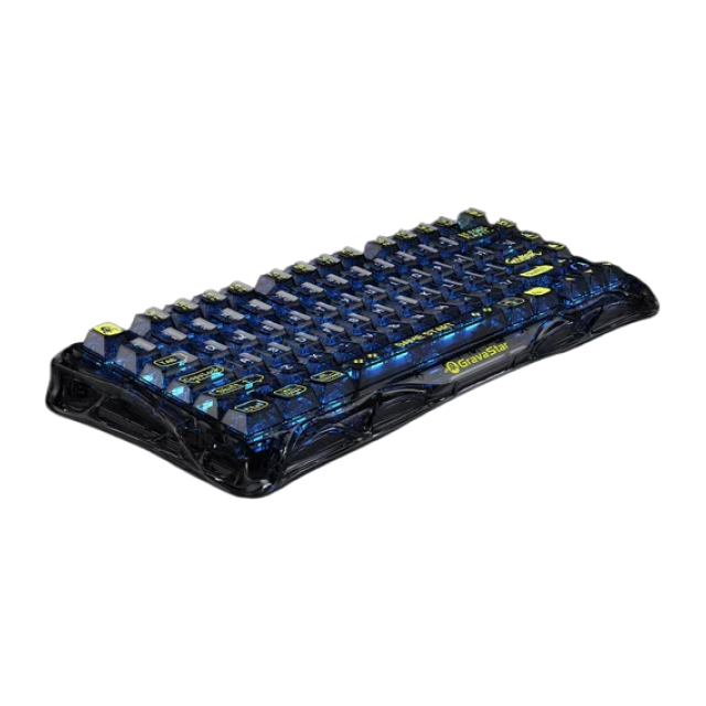 Teclado Mecánico Inalámbrico GravaStar Mercury K1 Lite | 75% | Switch Lineal | Hot Swap | Hasta 235 Horas de Batería | Dual Gasket Mount | Top Mount | 2.4 GHz / Bluetooth 5.0 / USB-C | Inglés | RGB | Negro | GS K1 LITE_XTAL_BLK