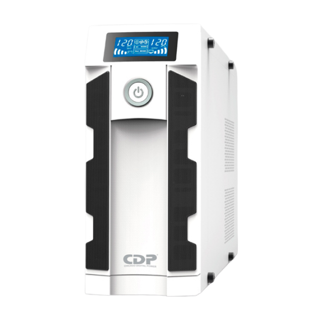 No Break UPS CDP GSMART1516 | 1500 VA / 900 W | 16 Salidas | 2 x USB-C / 4 x USB-A | Puerto de Ethernet RJ45 | Pantalla LCD | Regulador de Voltaje Automático (AVR) | Supresor de Picos | Línea Interactiva | RGB | Blanco | GSMART1516