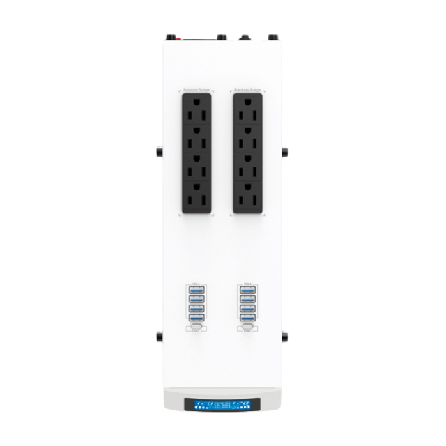 No Break UPS CDP GSMART1516 | 1500 VA / 900 W | 16 Salidas | 2 x USB-C / 4 x USB-A | Puerto de Ethernet RJ45 | Pantalla LCD | Regulador de Voltaje Automático (AVR) | Supresor de Picos | Línea Interactiva | RGB | Blanco | GSMART1516