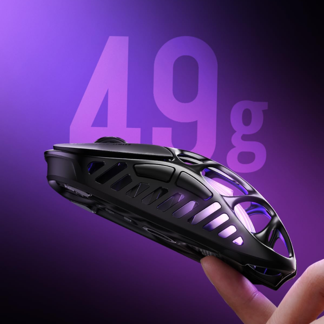 Mouse Gamer Inalámbrico GravaStar Mercury X Pro Wireless | Hasta 113 Horas de Batería | Máx. 32000 DPI | 8000Hz | Sensor Óptico PixArt PAW3950 | 49g | 5 Botones Programables | 2.4GHz / Bluetooth 5.1 / USB-C | RGB GLOWSYNC | Negro | GSXPRO_BLK
