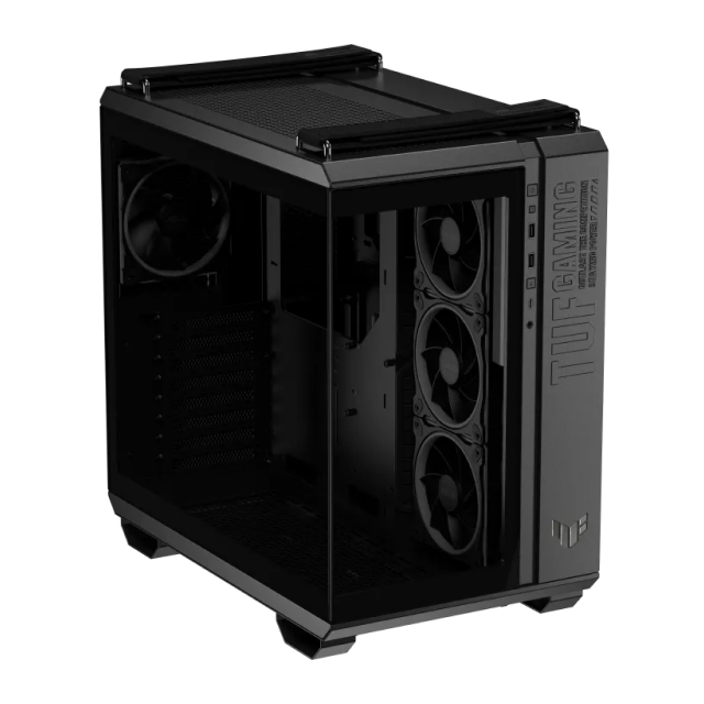 Gabinete ASUS TUF Gaming GT502 Horizon ARGB | Media Torre | ATX / Micro ATX / Mini ITX | 2 x USB A / 1 x USB C | Incluye 4 Ventiladores ARGB | Cristal Templado Panorámico | Negro | GT502 FV/ARGB FANS/BLK/TG