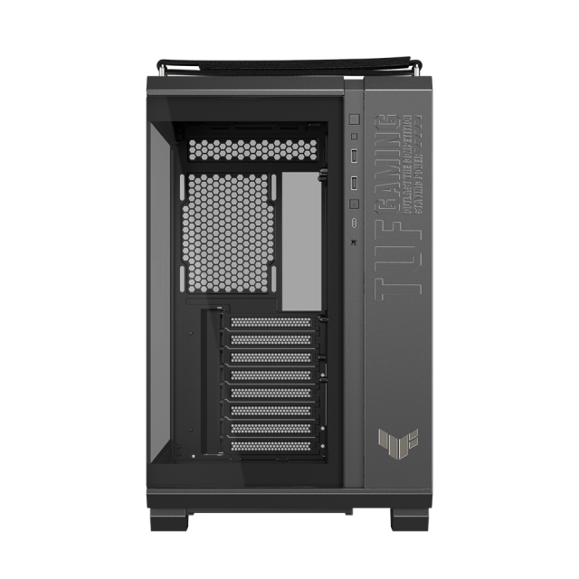 Gabinete ASUS TUF Gaming GT502 Horizon | Media Torre | ATX / Micro-ATX / Mini-ITX | USB-A 3.2 / USB-C 3.2 | Diseño Panorámico con Cristal Templado | Doble Cámara | Negro | GT502 FV/BLK/TG