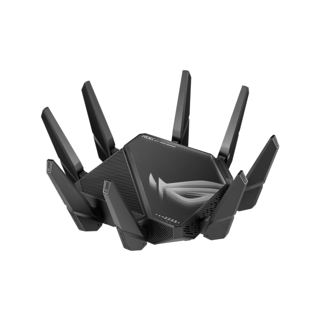 Router Gamer ASUS ROG Rapture GT-AXE16000 | Wi-Fi 6 / 6E | Quad-Band 2.4 GHz / 5 GHz-1 / 5 GHz-2 / 6 GHz | AiMesh | Controles Parentales | Negro | GT-AXE16000